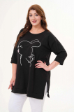 Dámska owersize tunika plus size CAMELIA