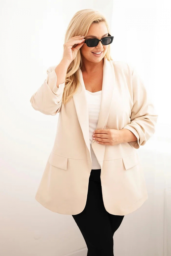 Dámske elegantné sako plus size CANELIA
