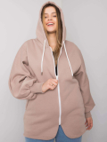 Dámska mikina s kapucňou plus size Ella
