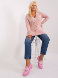 Dámsky sveter na zips plus size Lola