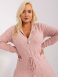 Dámsky sveter na zips plus size Lola