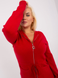 Dámsky sveter na zips plus size Lola