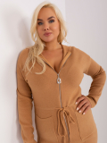 Dámsky sveter na zips plus size Lola