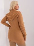 Dámsky sveter na zips plus size Lola