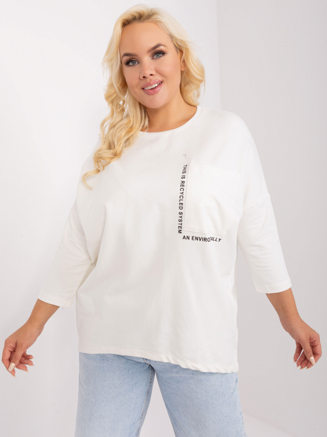 Dámska asymetrická mikina okrúhlym výstrihom plus size Lanaro