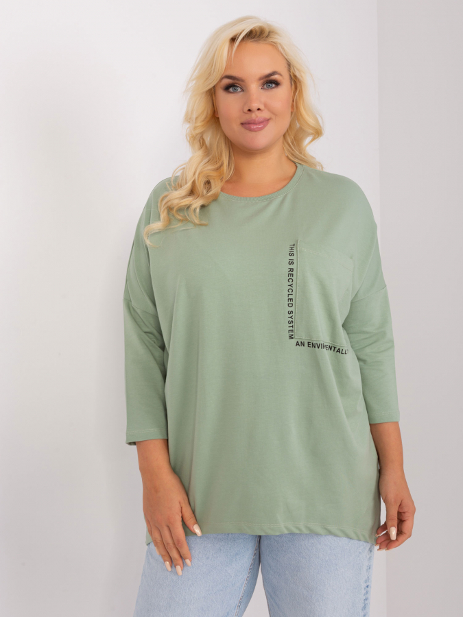 Dámska asymetrická mikina okrúhlym výstrihom plus size Lanaro