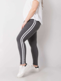 Pohodlné dámske melanžové bavlnené legíny plus size Malena