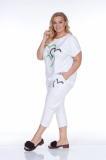 Bavlnená súprava s aplikáciou srdiečka plus size Aura