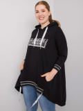 Predĺžená asymetrická bavlnená mikina plus size Belisa 