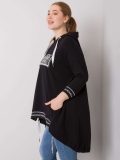 Predĺžená asymetrická bavlnená mikina plus size Belisa 