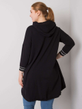 Predĺžená asymetrická bavlnená mikina plus size Belisa 