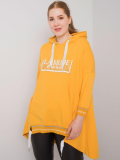 Predĺžená asymetrická bavlnená mikina plus size Belisa 