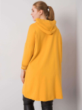 Predĺžená asymetrická bavlnená mikina plus size Belisa 