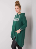 Predĺžená asymetrická bavlnená mikina plus size Belisa 