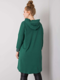 Predĺžená asymetrická bavlnená mikina plus size Belisa 