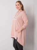 Predĺžená asymetrická bavlnená mikina plus size Belisa 