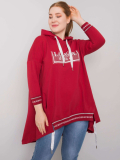 Predĺžená asymetrická bavlnená mikina plus size Belisa 