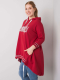Predĺžená asymetrická bavlnená mikina plus size Belisa 