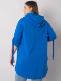 Dámska bavlnená mikina na zips s vreckami plus size  