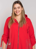 Dámska bavlnená mikina na zips s vreckami plus size Kód produktu RV-BL-6795.84 