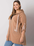 Dámska bavlnená mikina na zips s vreckami plus size Kód produktu RV-BL-6795.84 