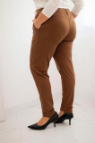 Dámske bavlnené nohavice Plus Size s elastickým pásom Corina