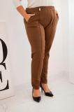 Dámske bavlnené nohavice Plus Size s elastickým pásom Corina