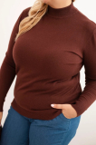 Dámsky sveter Plus Size z viskózy s golierom Verter