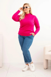 Dámsky sveter Plus Size z viskózy s golierom Verter