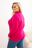 Dámsky sveter Plus Size z viskózy s golierom Verter