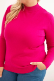 Dámsky sveter Plus Size z viskózy s golierom Verter