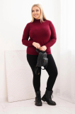 Dámsky sveter Plus Size z viskózy s golierom Verter