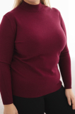 Dámsky sveter Plus Size z viskózy s golierom Verter