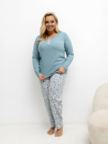 Dámske bavlnené pyžamo plus size Fenitli