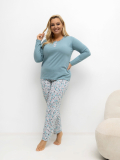 Dámske bavlnené pyžamo plus size Fenitli