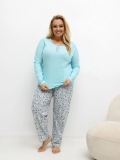 Dámske bavlnené pyžamo plus size Fenitli