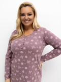 Dámska bavlnená nočná košeľa plus size Dunna