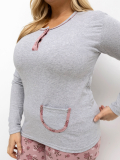 Dámske bavlnené pyžamo plus size Advena