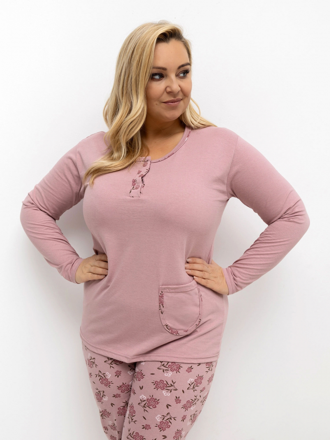 Dámske bavlnené pyžamo plus size Advena