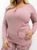 Dámske bavlnené pyžamo plus size Advena