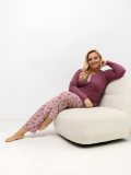 Dámske bavlnené pyžamo plus size Advena