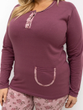 Dámske bavlnené pyžamo plus size Advena
