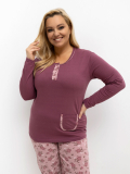 Dámske bavlnené pyžamo plus size Advena