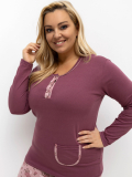 Dámske bavlnené pyžamo plus size Advena