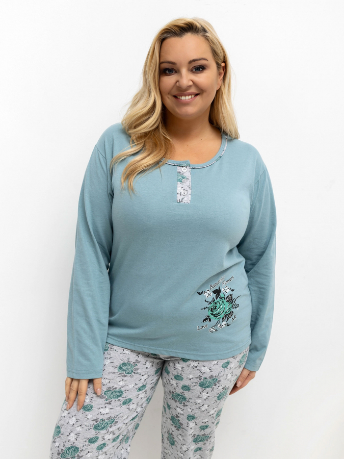 Dámske bavlnené pyžamo plus size Beatrix