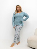 Dámske bavlnené pyžamo plus size Beatrix