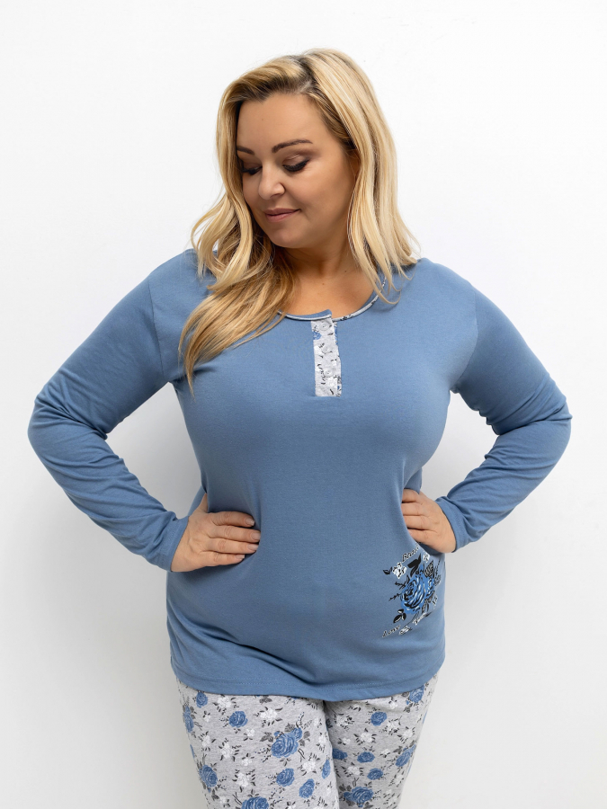 Dámske bavlnené pyžamo plus size Beatrix