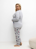 Dámske pyžamo plus size s motýľovými nohavicami Gavema