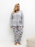 Dámske pyžamo plus size s motýľovými nohavicami Gavema