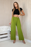Široké viskózové nohavice model Boriana